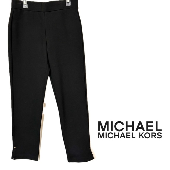 NWT Michael Michael Kors Straight Pull On Pants Ankle Length with Vents Size S - Picture 1 of 13